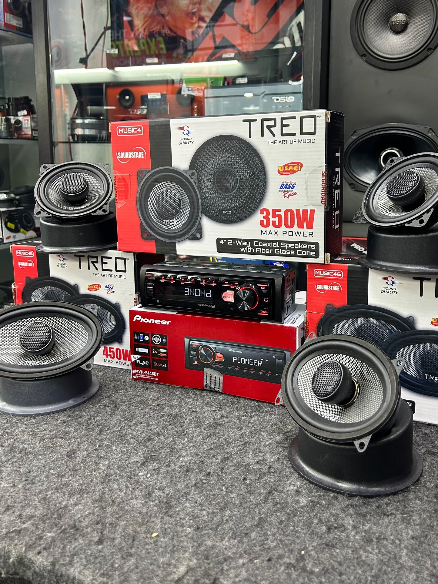 UTILIZAS BOCINAS DE 4” Y 4x6” / TREO / PIONEER / 010626 / JCP