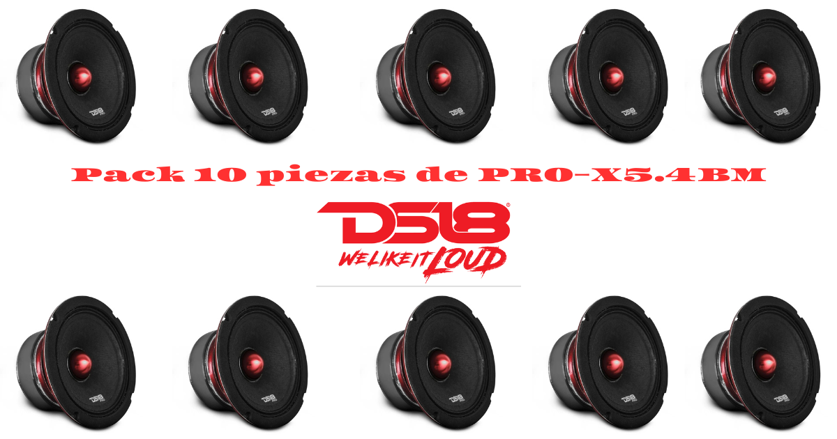 PAQUETE DE 10 PIEZAS / MEDIO RANGO DE 5.25" MOD. PRO-X5.4BM