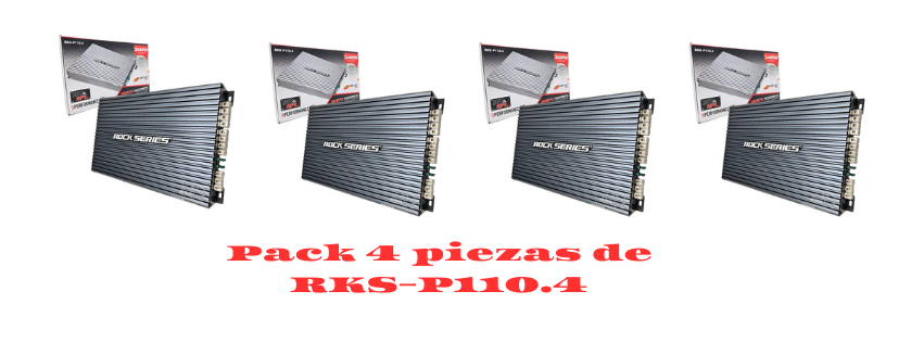 PAQUETE DE 4 PIEZAS / AMPLIFICADOR DE 4 CANALES MOD. RKS-P110.4