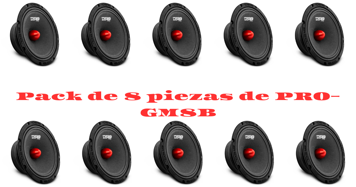 PAQUETE DE 10 PIEZAS / MEDIO RANGO DE 8" MOD. PRO-GM8B