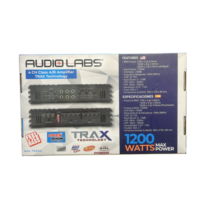 PAQUETE DE 6 PIEZAS / AMPLIFICADOR 4 CH MOD. ADL-TRAX4