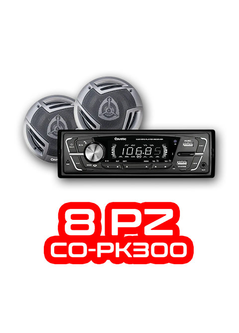 PAQUETE DE 8 PIEZAS / SET ESTÉREO + BOCINAS 6.5" MOD. CO-PK300
