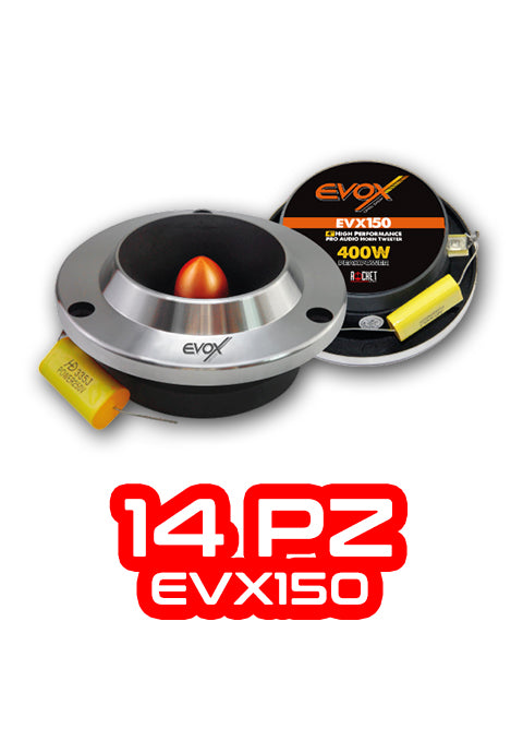 PAQUETE DE 14 PIEZAS / PAR DE TWEETERS 4" MOD. EVX150