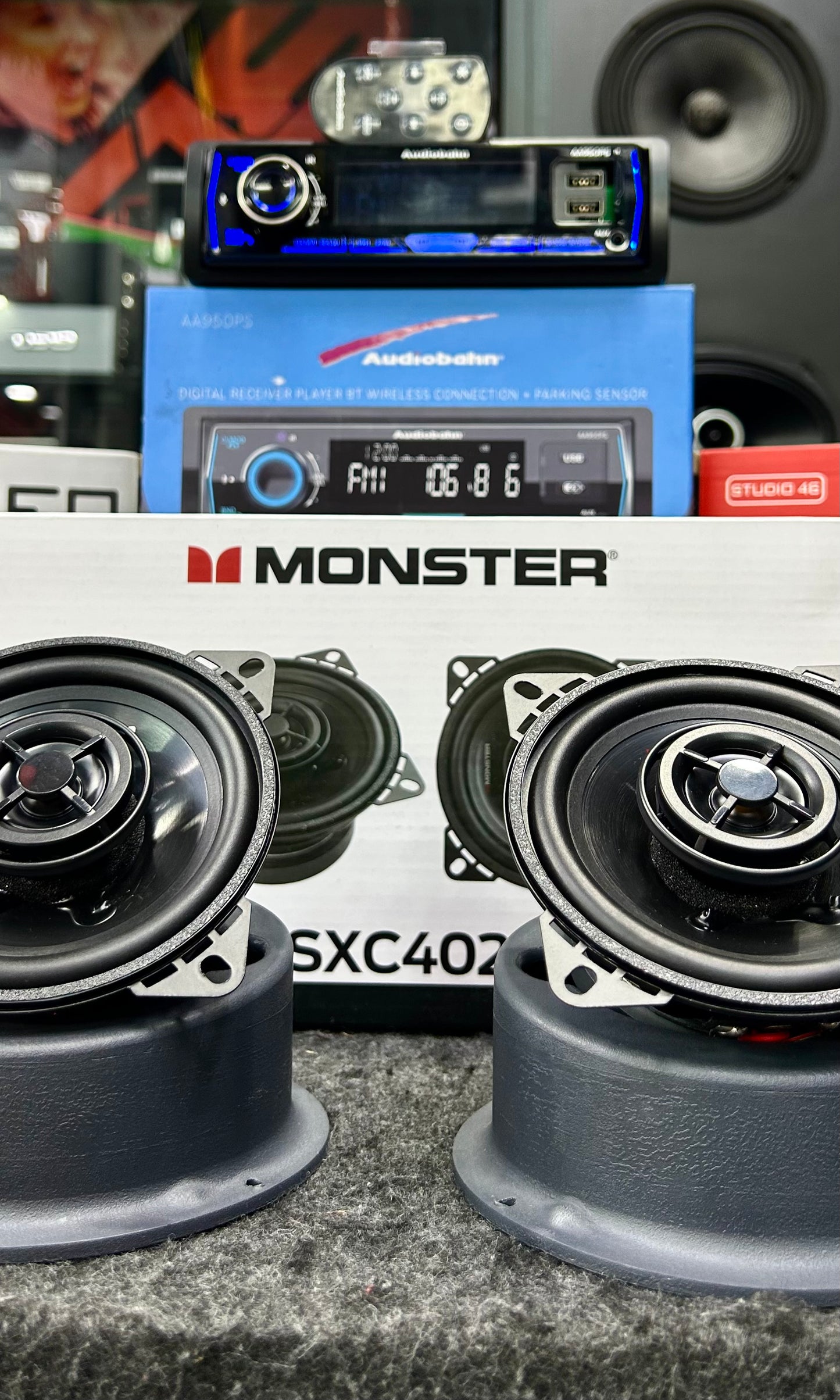 OCUPAS BOCINAS DE 4” Y DE 4X6” / TREO / AUDIOBAHN / MONSTER / 040526 / JCP
