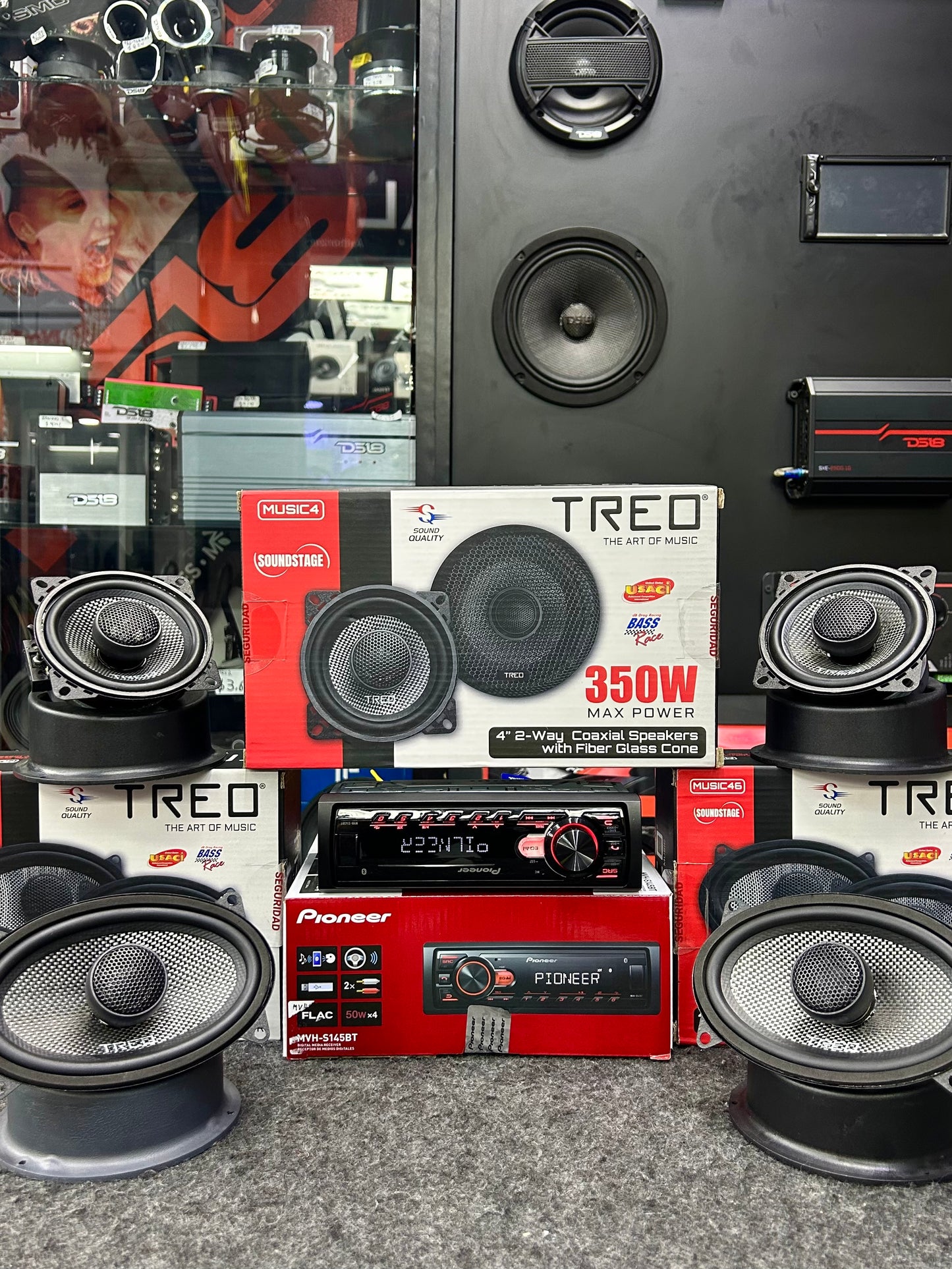 UTILIZAS BOCINAS DE 4” Y 4x6” / TREO / PIONEER / 010626 / JCP