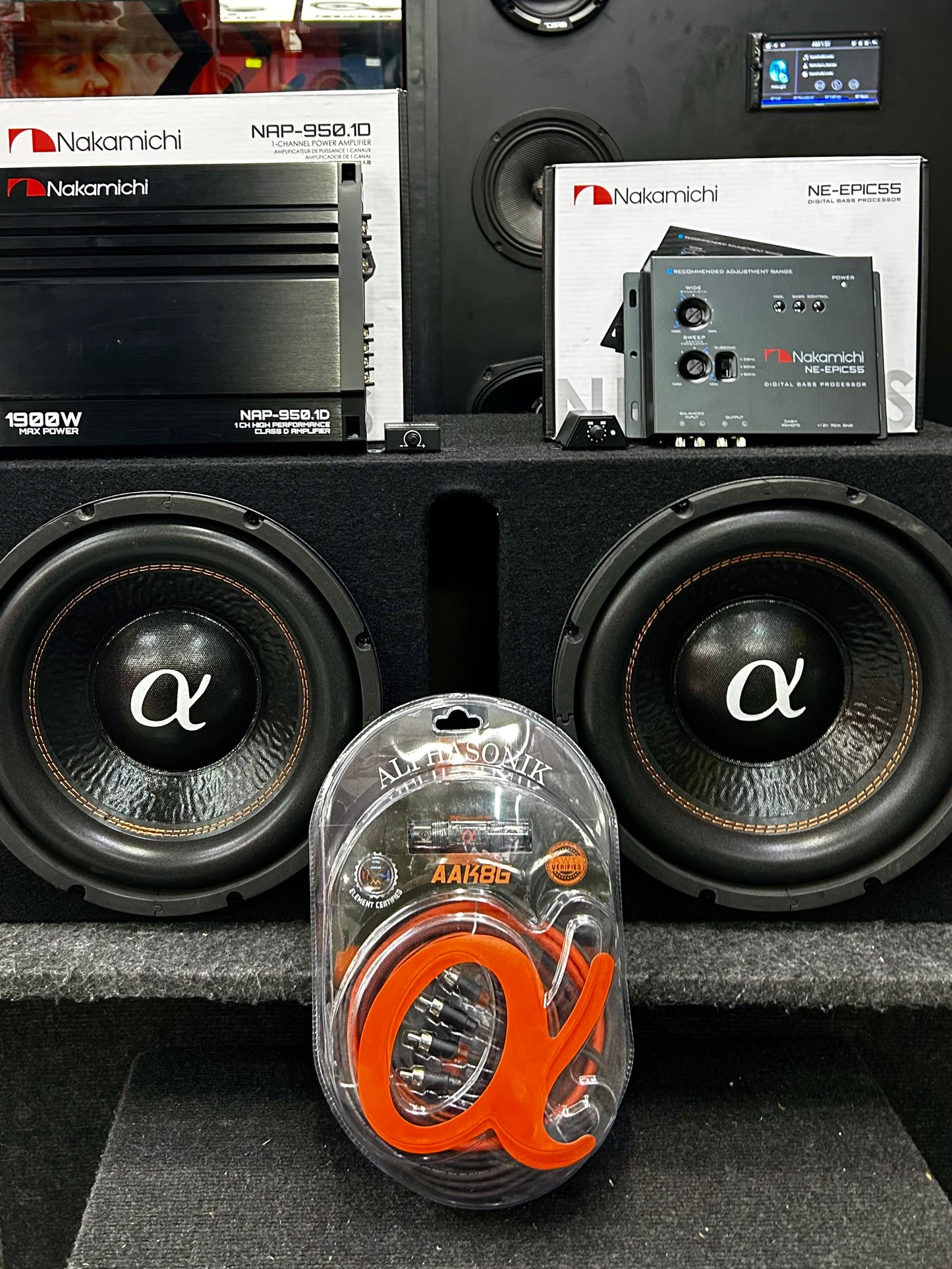 PAQUETE DOBLE BAJEO 12” / NAKAMICHI / ALPHASONIC / 100426 / VDR
