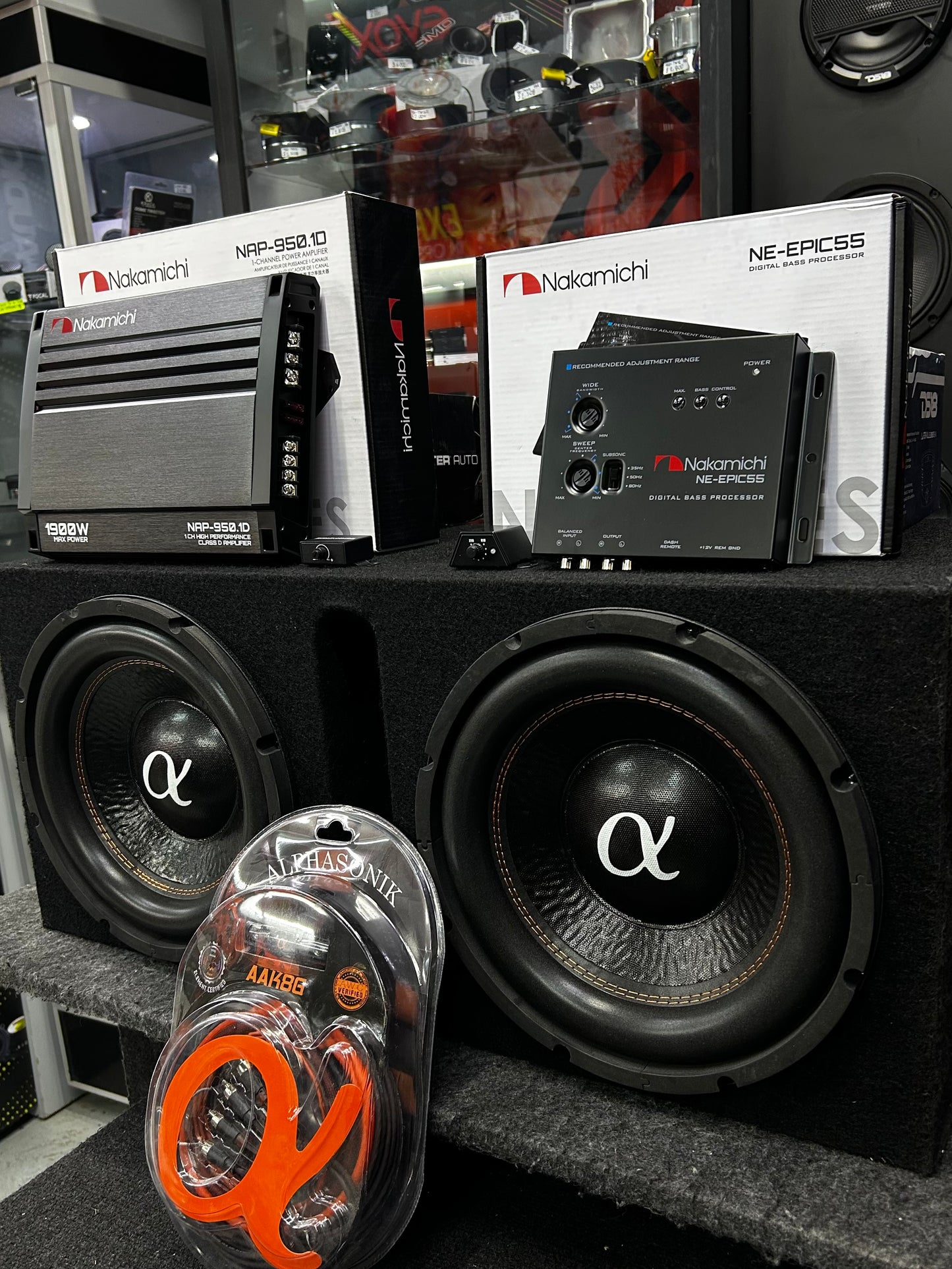 PAQUETE DOBLE BAJEO 12” / NAKAMICHI / ALPHASONIC / 100426 / VDR