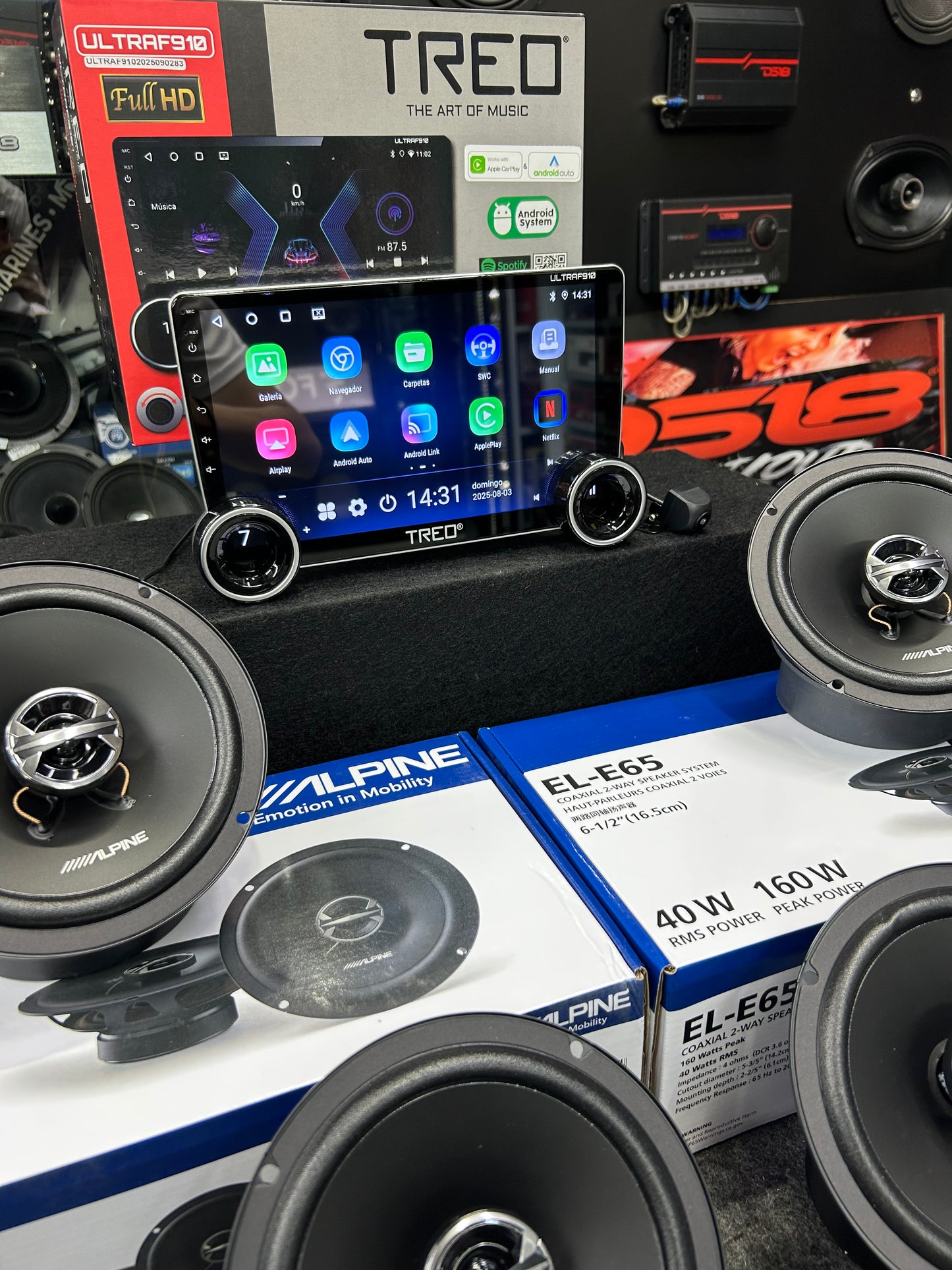 PANTALLA CARPLAY Y BOCINAS COAXIALES / TREO / ALPINE / 010426 / HAR