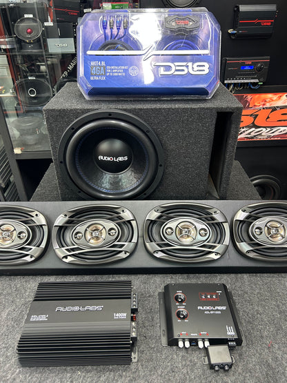 EQUIPO DE BAJEO Y BOCINAS COAXIALES / AUDIO LABS / DS18 / 020426 / HAR