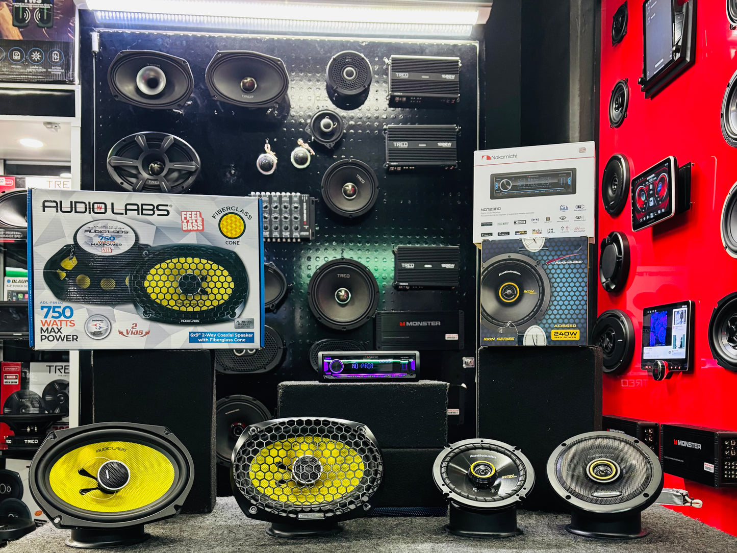 PAQUETE ESTEREO CON BOCINAS/NAKAMICHI/AUDIOLABS/AUDIOBAHN/260126/KP