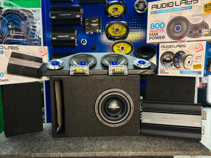 PAQUETE DE SUBWOOFER CON SET DE MEDIOS/AUDIOLABS/3001267/RZ