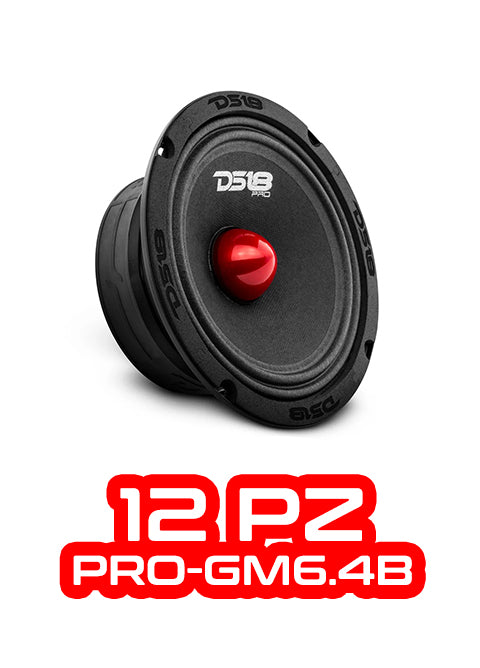 PAQUETE DE 12 PIEZAS / MEDIO RANGO 6.5" MOD. PRO-GM6.4B