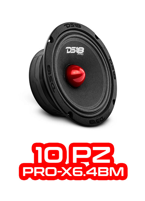 PAQUETE DE 10 PIEZAS / MEDIO RANGO 6.5" MOD. PRO-X6.4BM