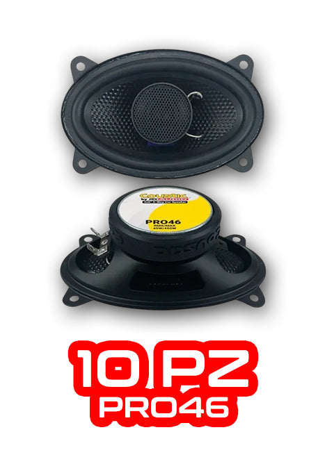 PAQUETE DE 10 PIEZAS / PAR DE BOCINAS 4X6" MOD. PRO46