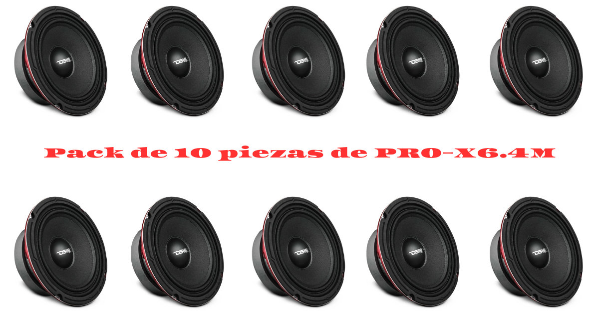 PAQUETE DE 10 PIEZAS / MEDIO RANGO DE 6.5" MOD. PRO-X6.4M