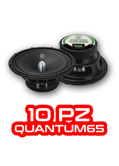 PAQUETE DE 10 PIEZAS / PAR DE MEDIOS RANGOS 6.5" MOD. QUANTUM65
