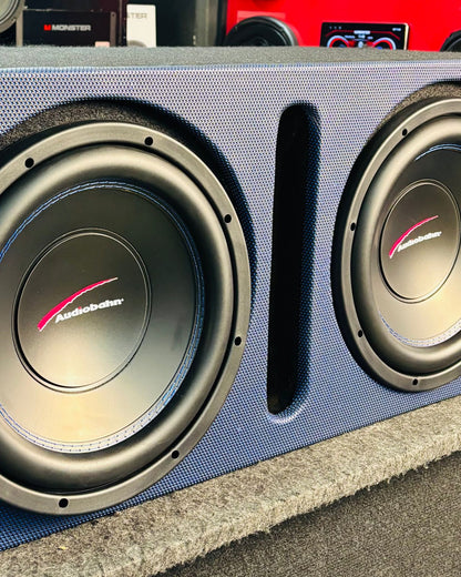 PAQUETE DE 2 SUBWOOFER CON AMPLIFICADOR/AUDIOBAHN/AUDIOLABS/300126/RZ