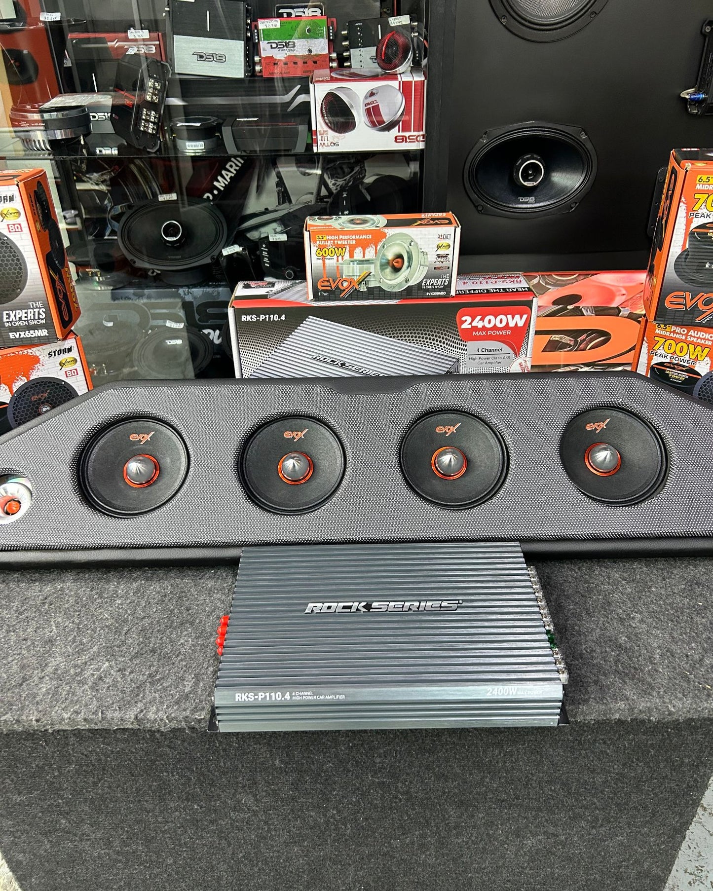 SISTEMA GRAN POTENCIA OPEN SHOW EVOX + AMPLIFICADOR / 050226 / HAR