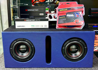 PAR DE SUBWOOFER 8 MONSTER PARA REVENTAR TU VEHÍCULO / 120226 / HAR