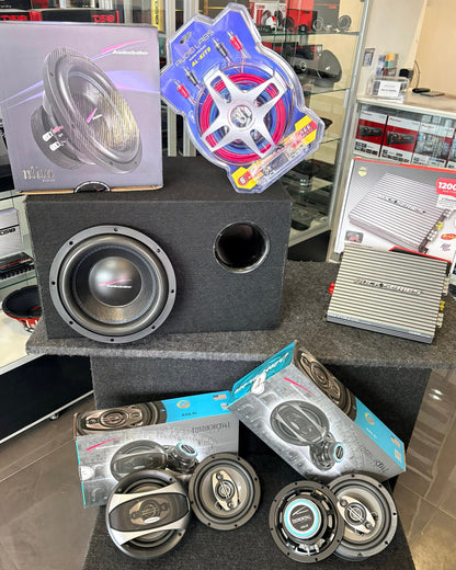 PAQUETE SUBWOOFER 10” + BOCINAS 6.5/AUDIOBAHN - ROCK SERIES/200126/MF