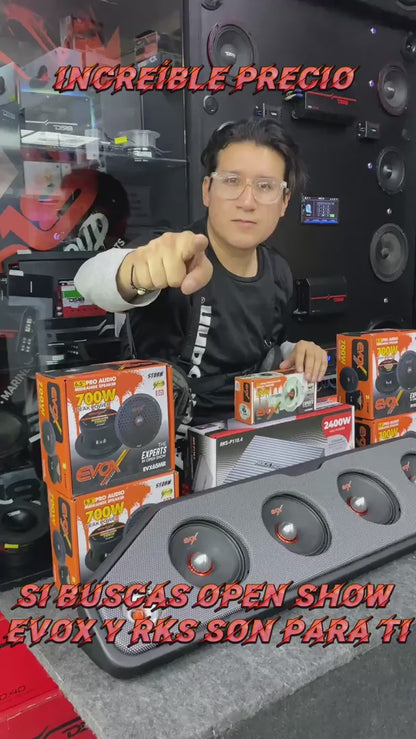 SISTEMA GRAN POTENCIA OPEN SHOW EVOX + AMPLIFICADOR / 050226 / HAR
