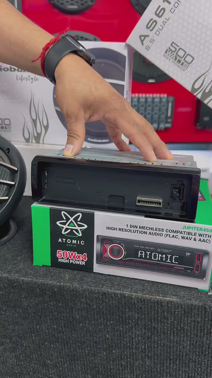 PAQUETE ESTÉREO+BOCINAS/ATOMIC - AUDIOBAHN/200126/DC