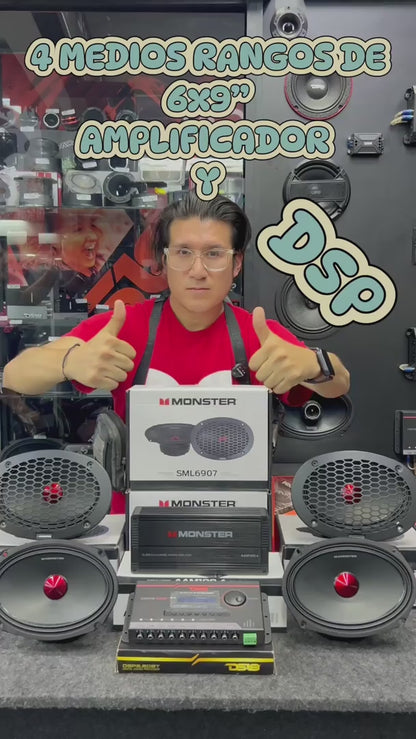 SUENA DURO CON MONSTER MEDIOS RANGO OVALADOS OPEN SHOW DE GRAN POTENCIA AMPLIFICADOR Y ESTE INCREÍBLE DSP / MONSTER / DS18 / 140326 / HAR