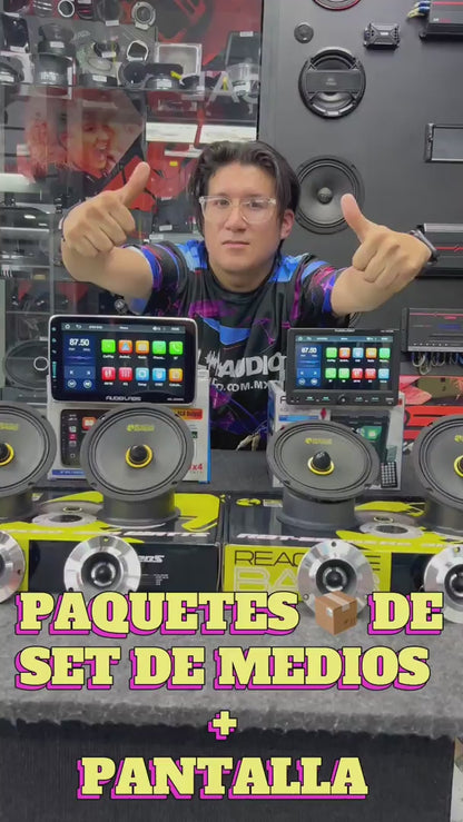 PAQUETE 1 SET DE MEDIOS + PANTALLA 7 / REACTIVE BASS / AUDIO LABS / 100326 / HAR
