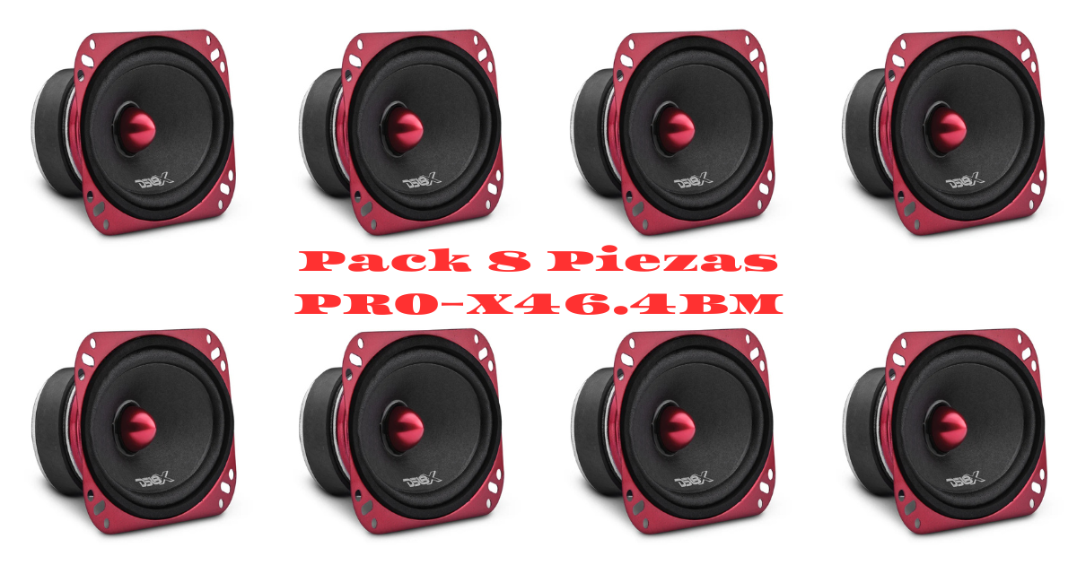 PAQUETE DE 8 PIEZAS / MEDIO RANGO DE 4X6" MOD. PRO-X46.4BM