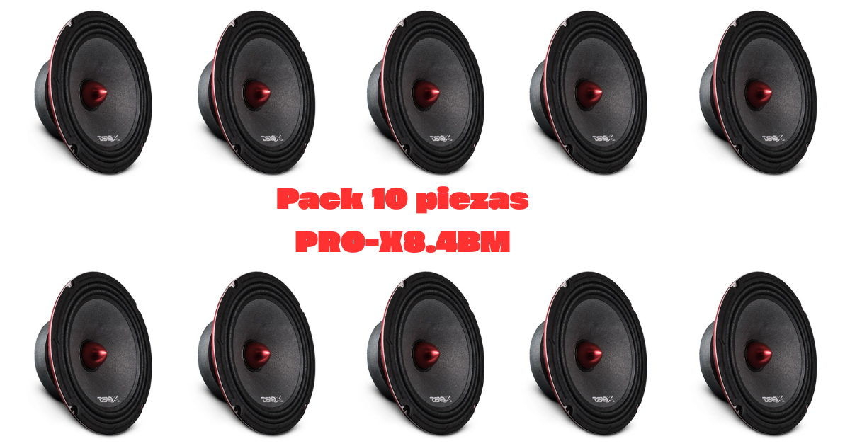 PAQUETE DE 10 PIEZAS / MEDIO RANGO DE 8" MOD. PRO-X8.4BM