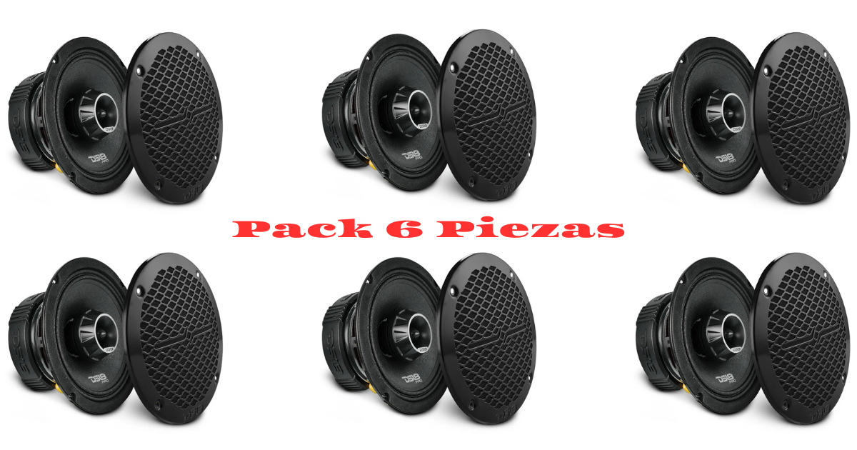 PAQUETE DE 6 PIEZAS / MEDIO RANGO DE 6.5" MOD. PRO-ZT6